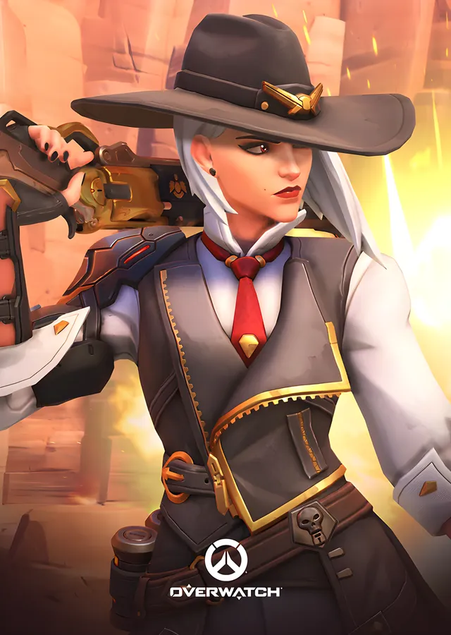 Ashe - Overwatch metal tablo
