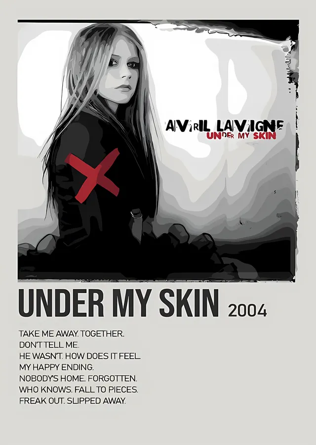 Avril Lavigne - Under My Skin Künyesi metal tablo