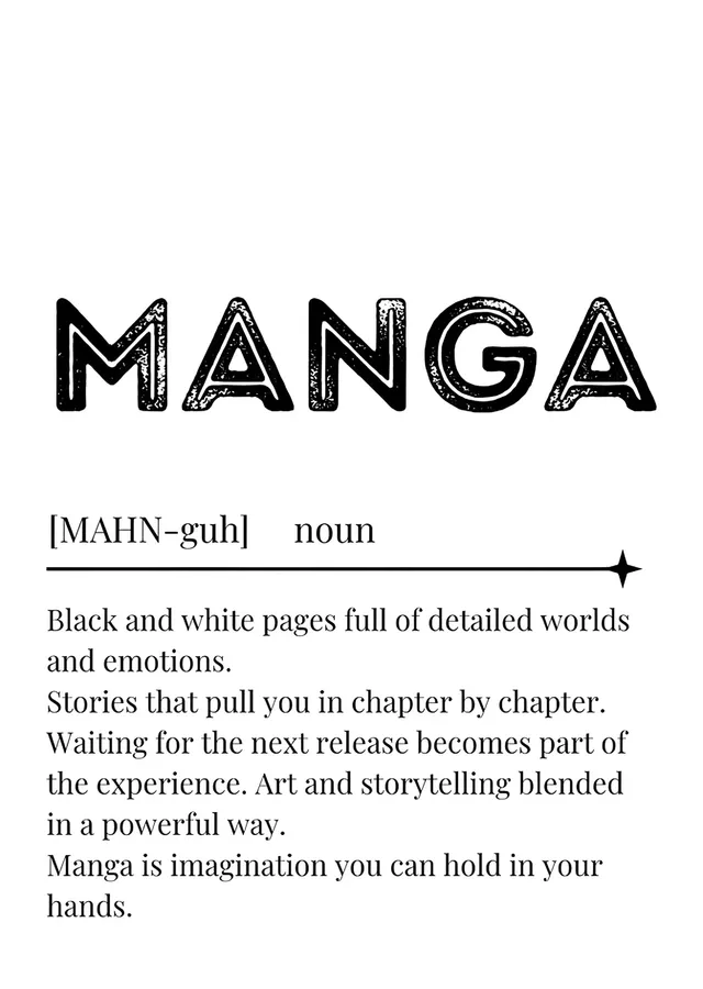 Manga: Sözlük Tanımı Afişi metal tablo