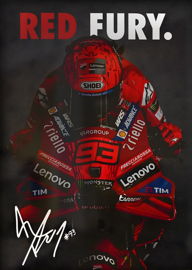 Marc Márquez: Red Fury metal tablo