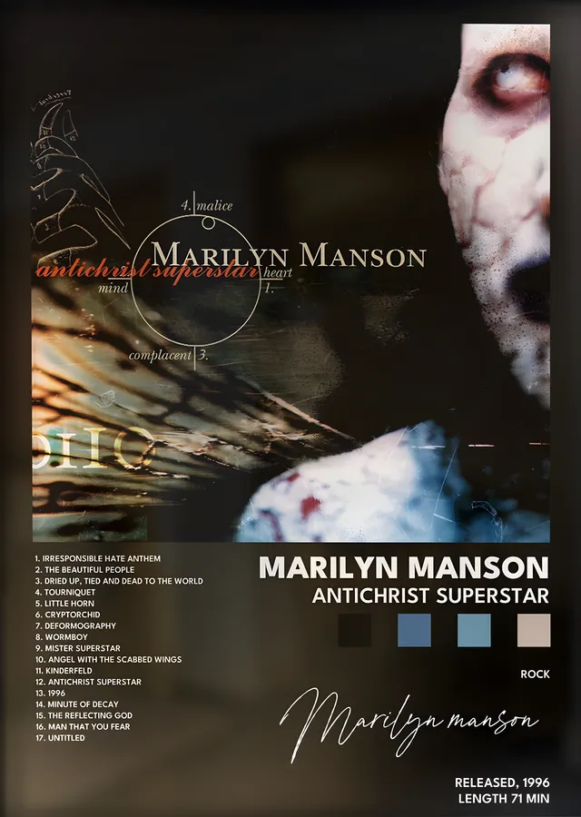 Marilyn Manson: Antichrist Superstar metal tablo