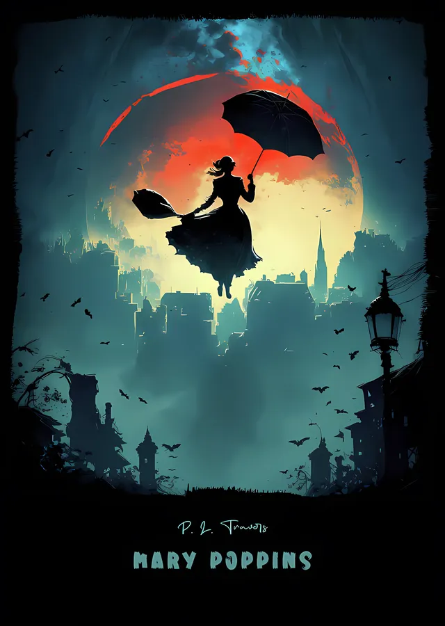Mary Poppins metal tablo