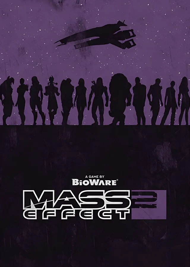 Mass Effect 2: Mor Zeminde Ekip Silueti metal tablo