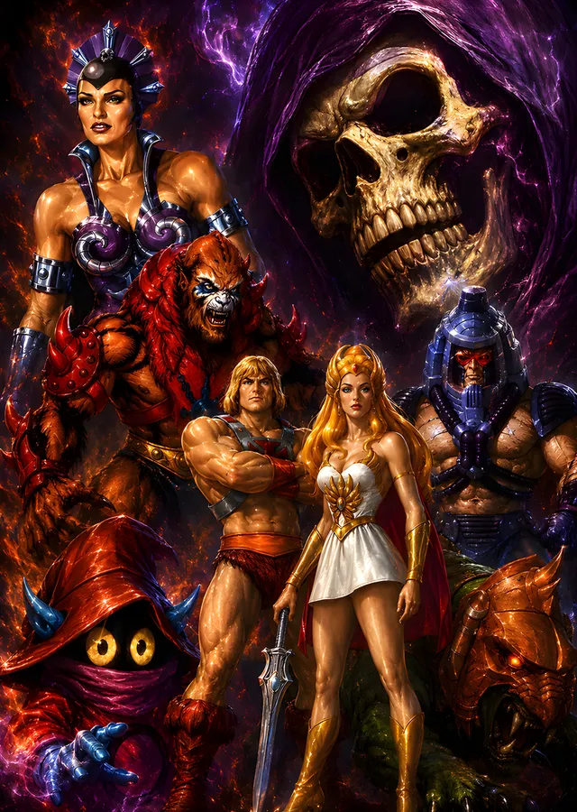 Masters of the Universe - Karakterler metal tablo