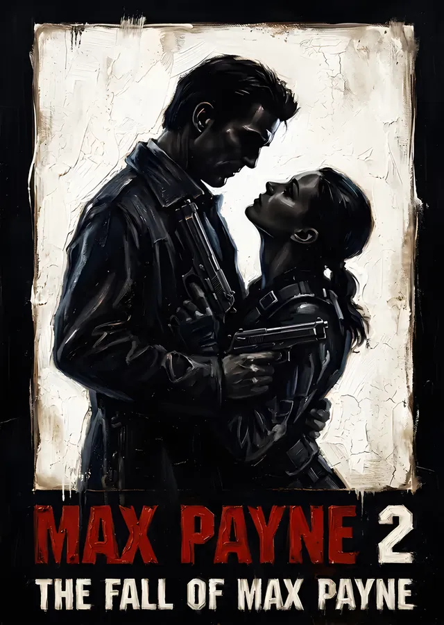 Max Payne 2: Silüetlerin Yakınlaşması metal tablo