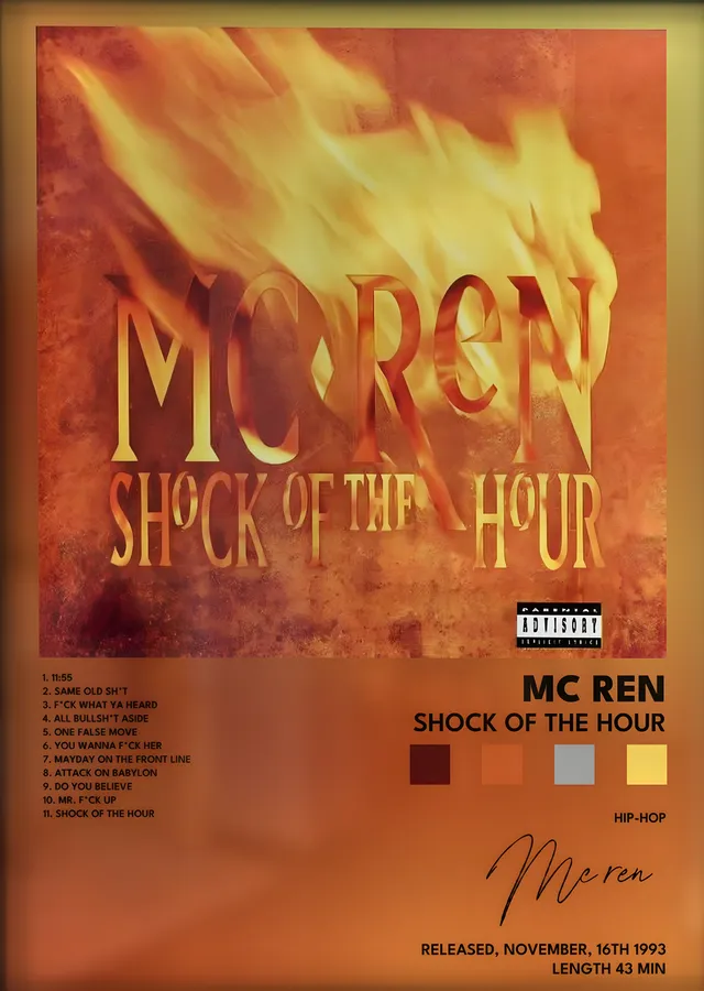 MC Ren: Shock of the Hour metal tablo
