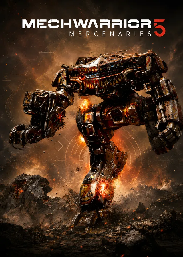 MechWarrior 5: Alevlerde Yürüyen BattleMech metal tablo