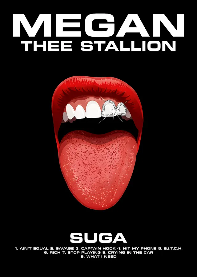 Megan Thee Stallion - Suga metal tablo