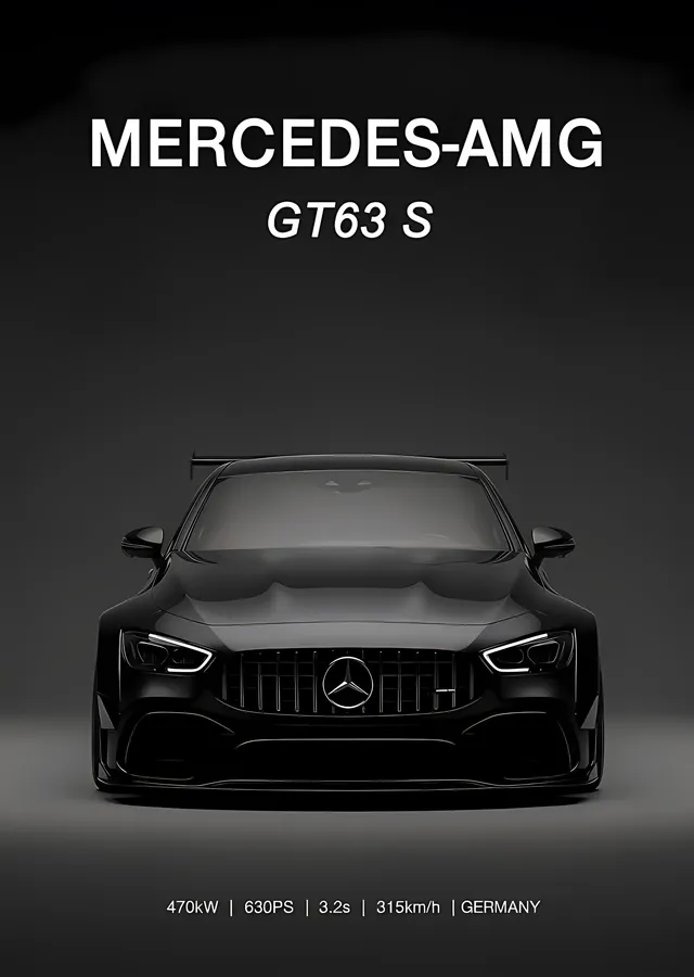 Mercedes-AMG GT 63 S: Önden Aydınlatma metal tablo
