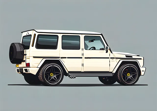 Mercedes G-Serisi - Krem Profil metal tablo