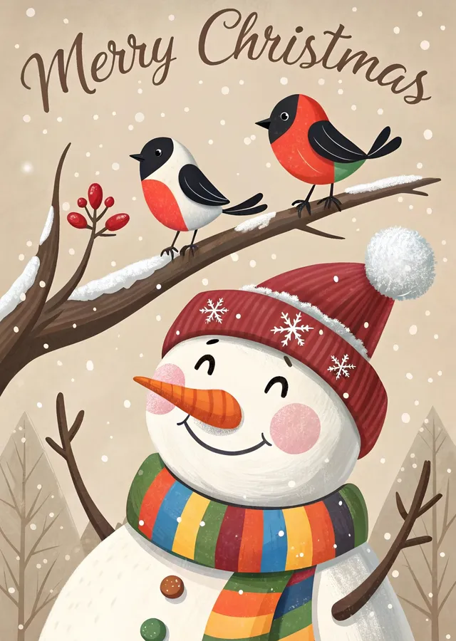 Merry Christmas - Kardan Adam metal tablo