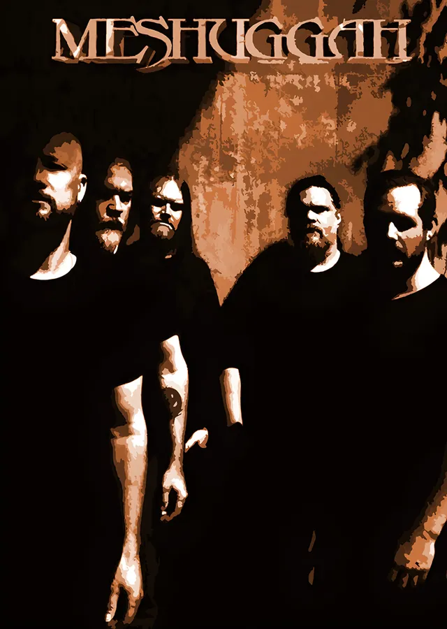 Meshuggah - Grup Portresi metal tablo