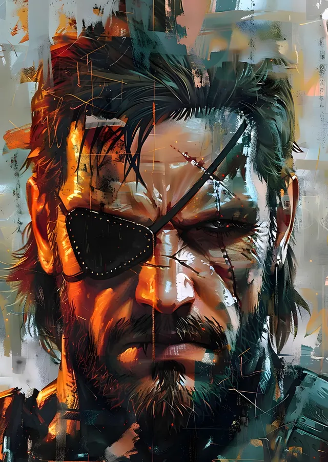 Metal Gear Solid - Big Boss metal tablo