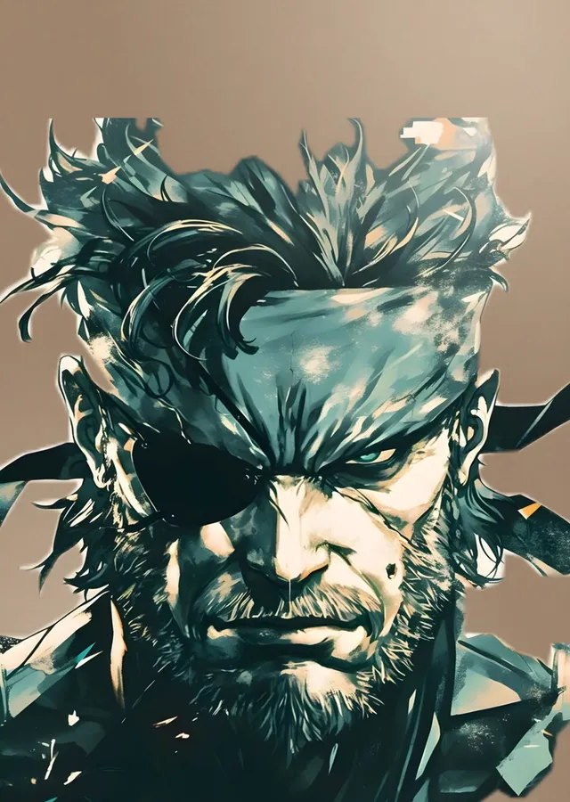 Metal Gear Solid - Snake metal tablo