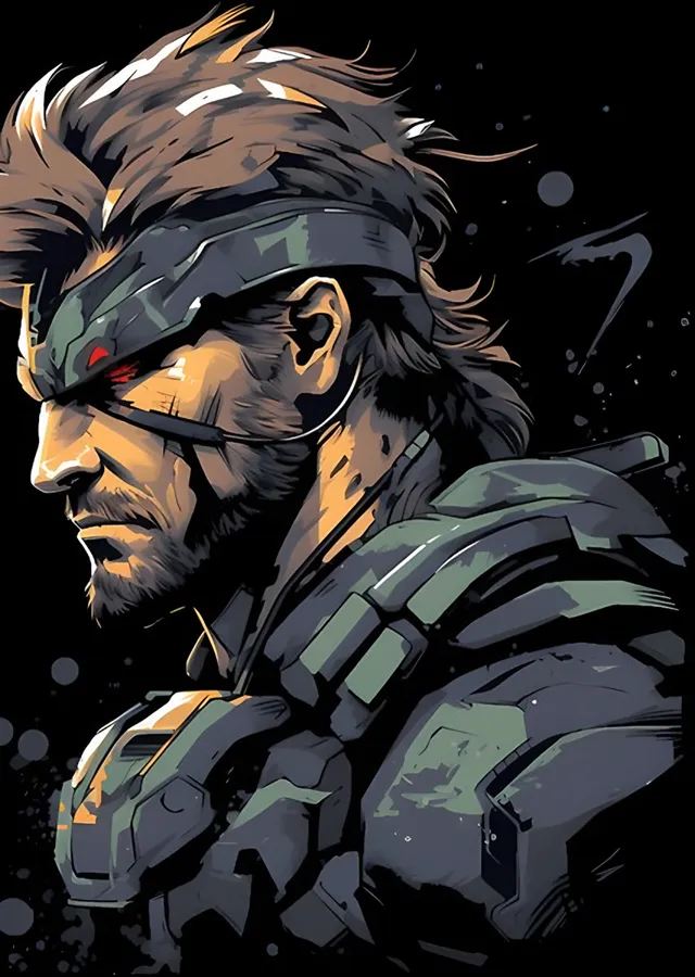 Metal Gear Solid - Vektör Snake metal tablo