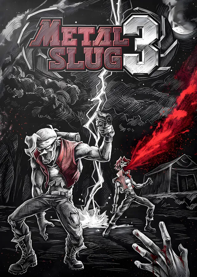 Metal Slug 3: Gri Zeminde Mumya Savaşı metal tablo