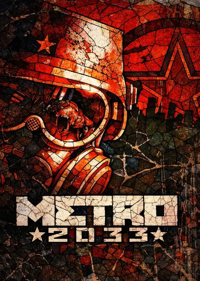 Metro 2033: Kızıl Mozaikte Gaz Maskeli Asker metal tablo