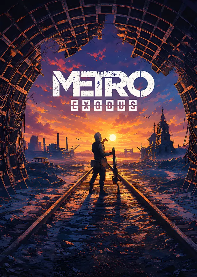Metro Exodus: Tünelin Ucunda Gün Batımı metal tablo