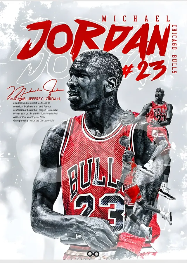 Michael Jordan - 23 Numara metal tablo