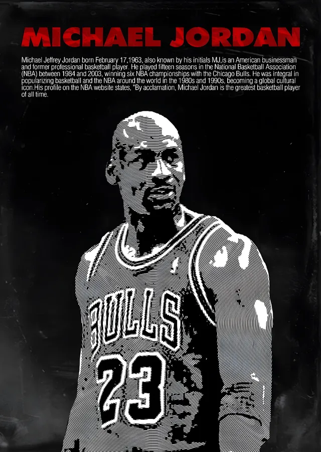 Michael Jordan - Biyografi Düzeni metal tablo