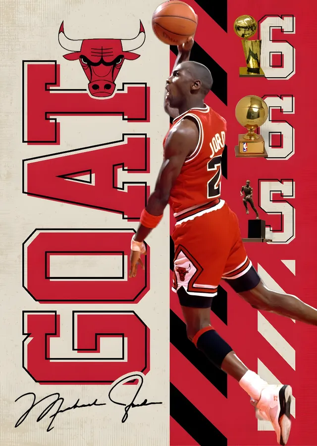 Michael Jordan - GOAT metal tablo