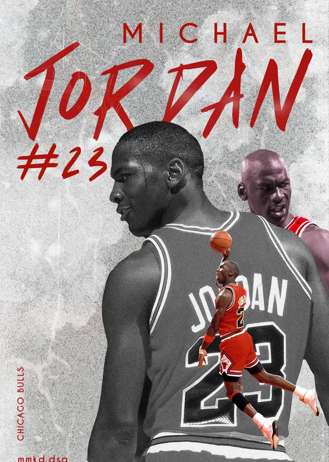 Michael Jordan - Gri Kolaj metal tablo