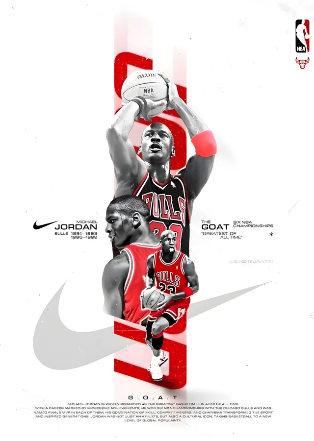 Michael Jordan - Nike G.O.A.T. metal tablo