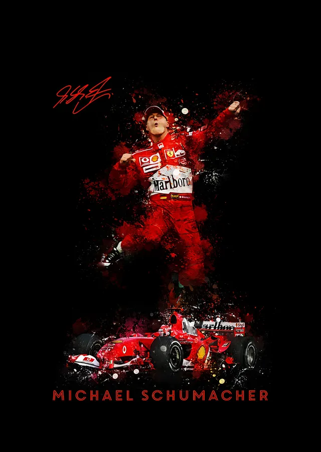 Michael Schumacher: Ferrari'de Zafer Pozu metal tablo