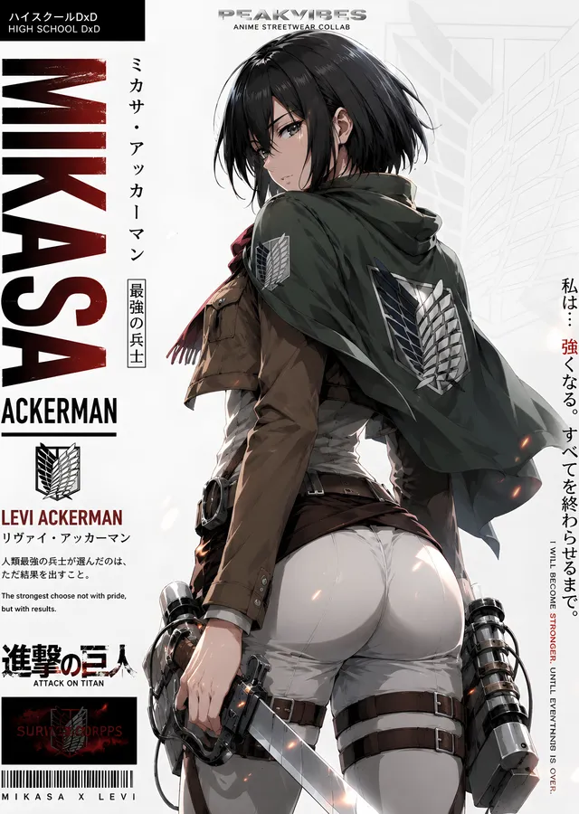 Mikasa Ackerman - Attack on Titan metal tablo