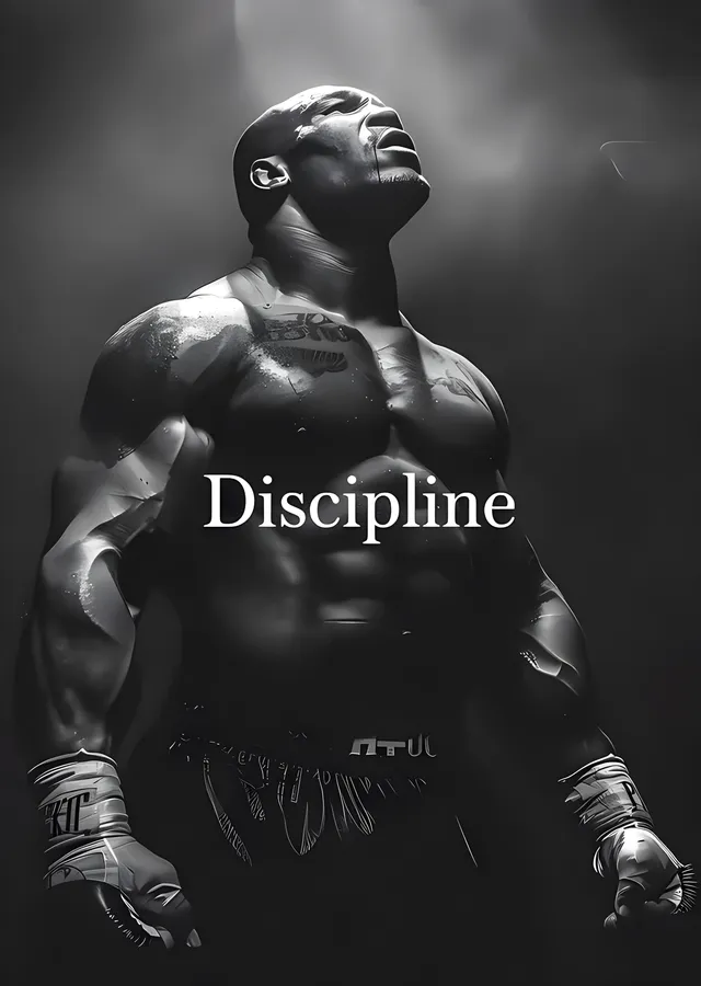 Mike Tyson - Discipline Silüeti metal tablo