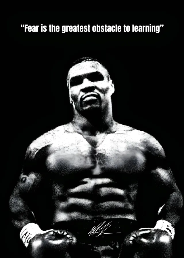 Mike Tyson - Korku Üzerine metal tablo