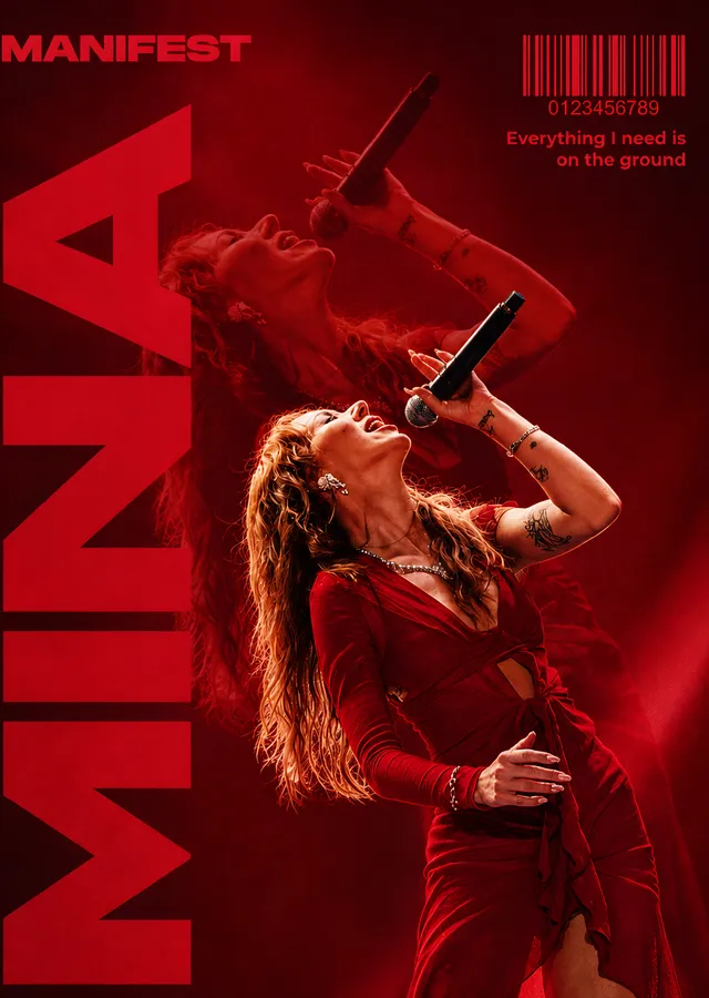 Mina Solak: Kırmızı Manifest Posteri metal tablo