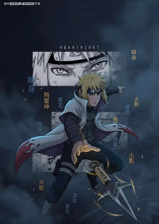 Minato Namikaze - Hiraishin metal tablo