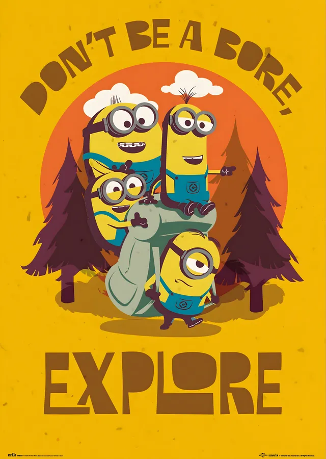 Minions - Don't Be a Bore metal tablo