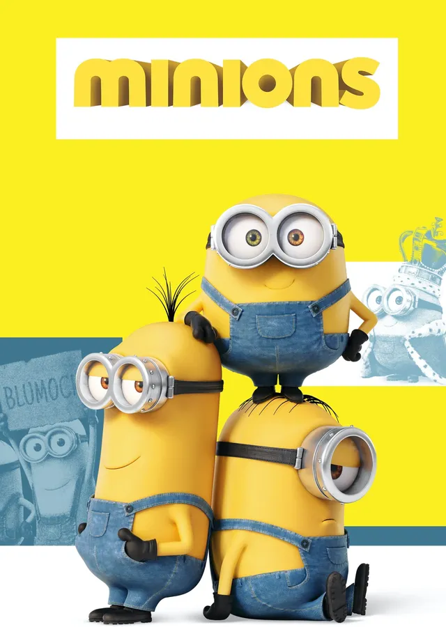 Minions - Sarı Zemin metal tablo