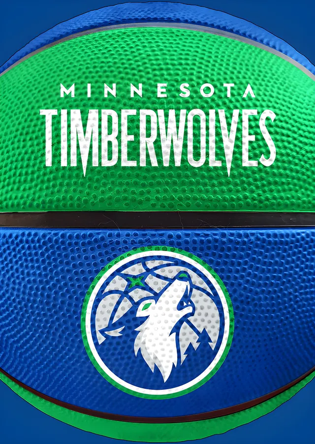 Minnesota Timberwolves - Basketbol Topu metal tablo