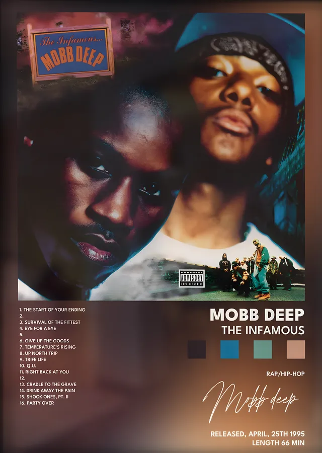 Mobb Deep: The Infamous (Yakın Portre) metal tablo