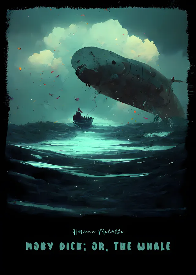 Moby Dick metal tablo