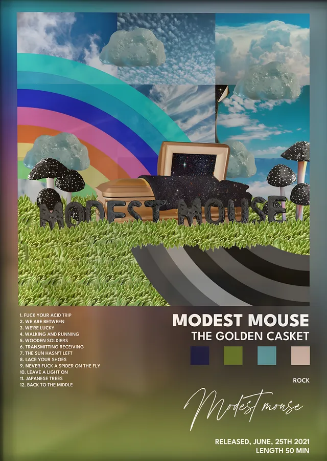 Modest Mouse: The Golden Casket metal tablo