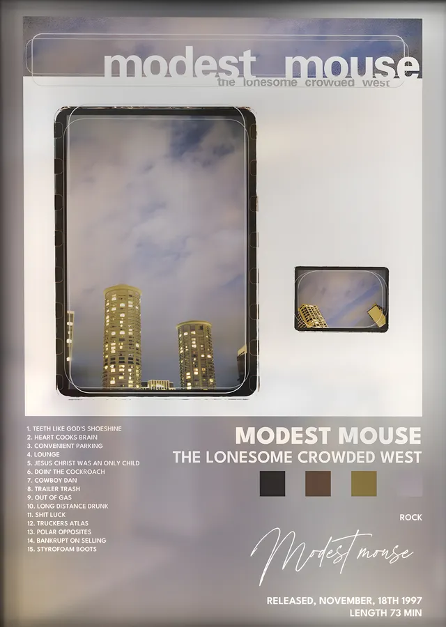Modest Mouse: The Lonesome Crowded West metal tablo