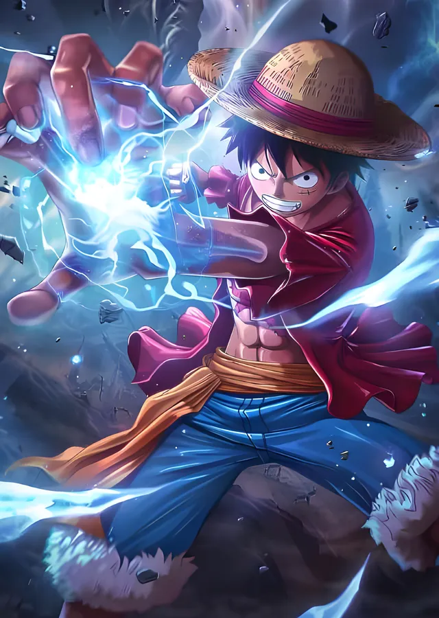 Monkey D. Luffy - Avucunda Enerji Küresi metal tablo