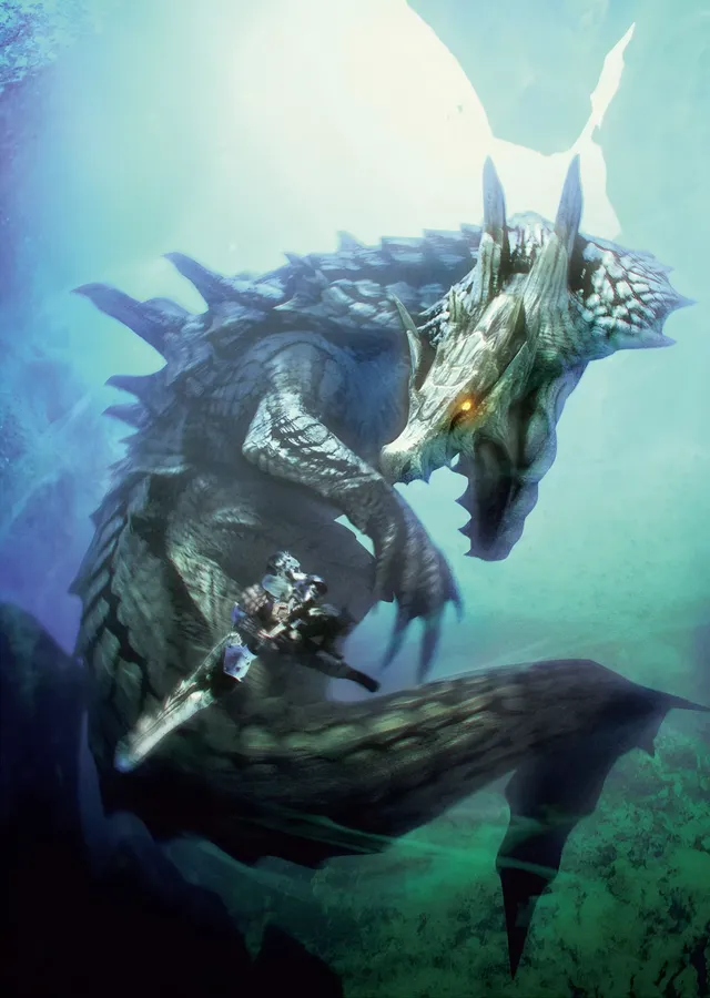 Monster Hunter Tri: Lagiacrus Sualtı metal tablo