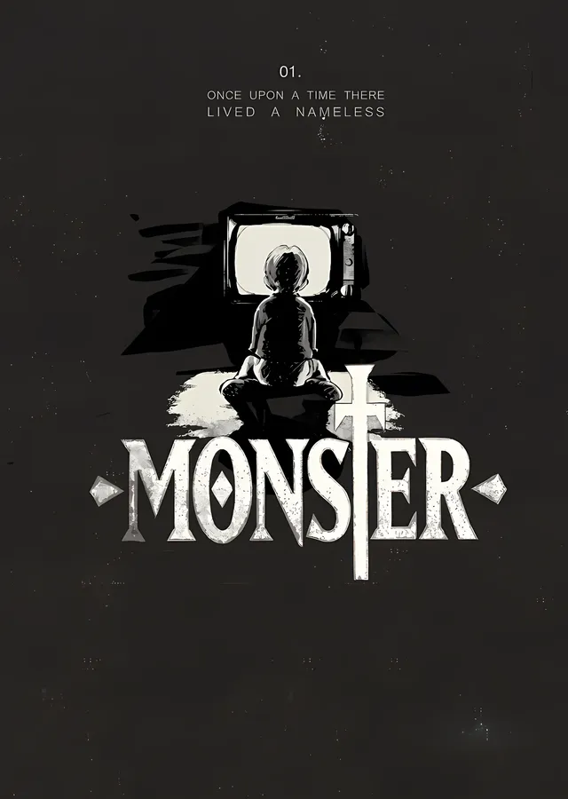 Monster: Minimal Zeminde Televizyon Silüeti metal tablo