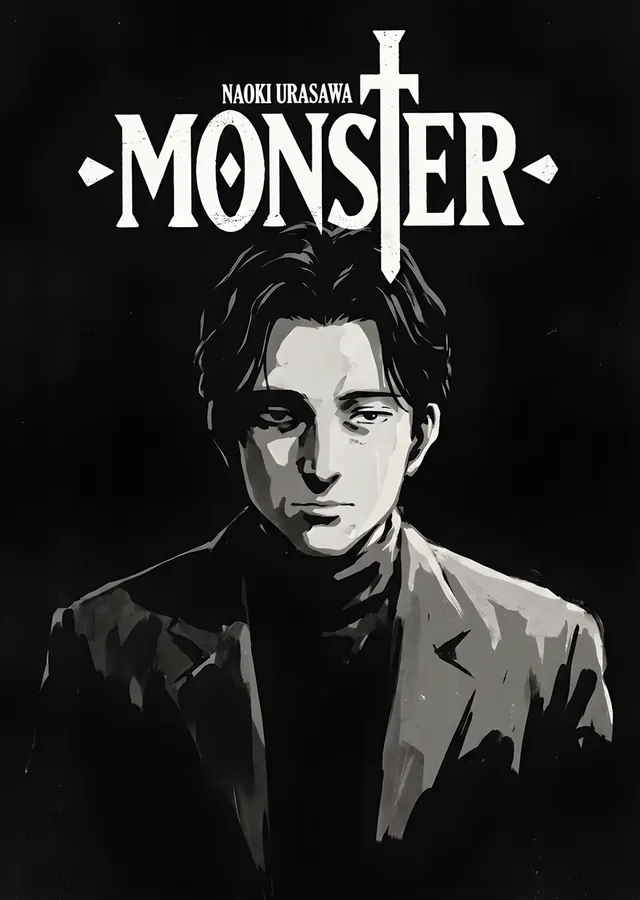 Monster: Siyah Beyaz Doktor Portresi metal tablo