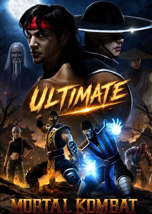 Mortal Kombat Ultimate Kadro metal tablo