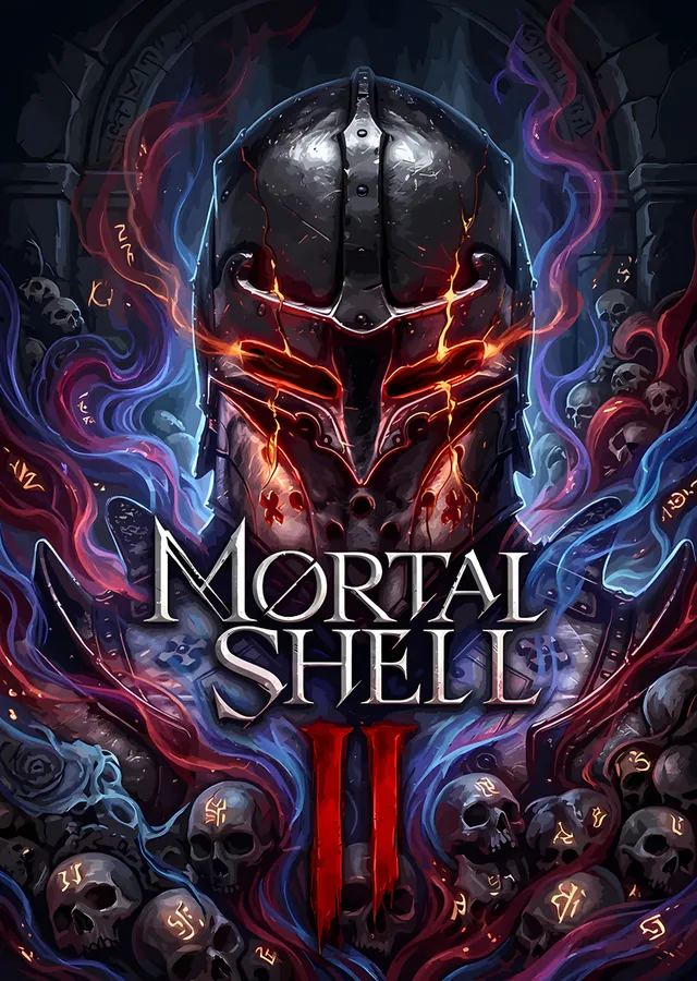 Mortal Shell II: Kızıl Dumanda Boynuzlu Miğfer metal tablo
