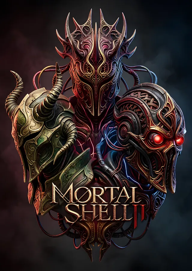 Mortal Shell II: Kızıl Gözlü Boynuzlu Miğfer metal tablo