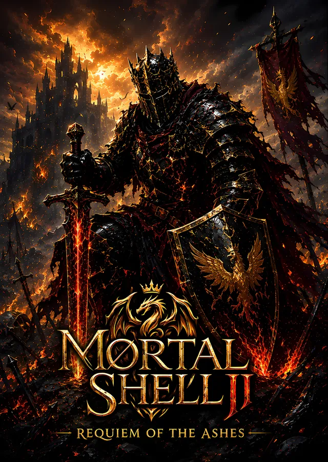 Mortal Shell II: Küllerin Ağıtında Taçlı Kral metal tablo