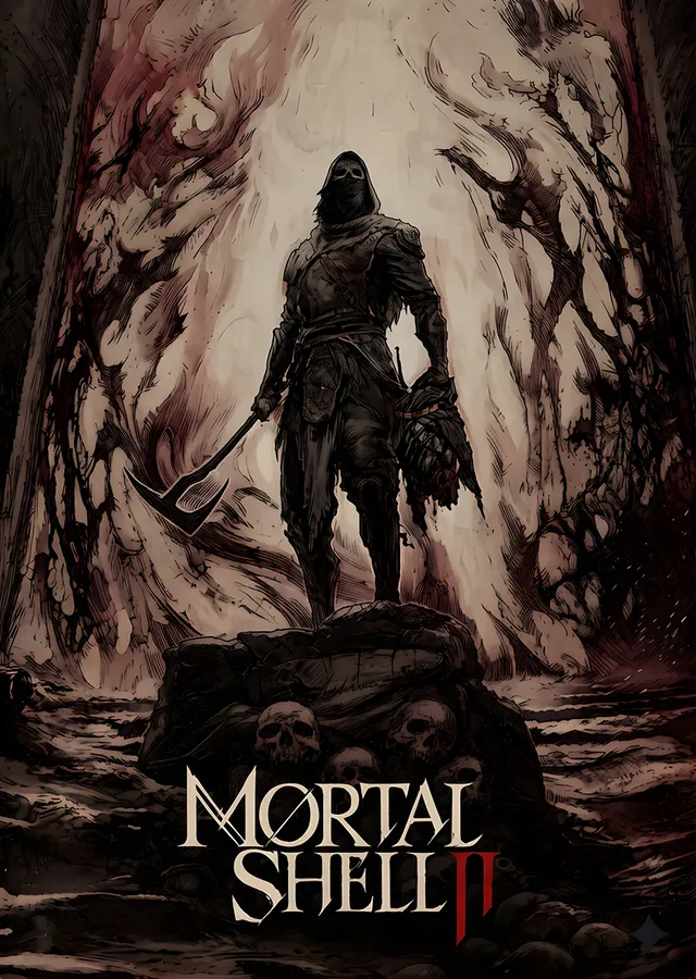 Mortal Shell II: Mağara Ağzında Kapüşonlu metal tablo