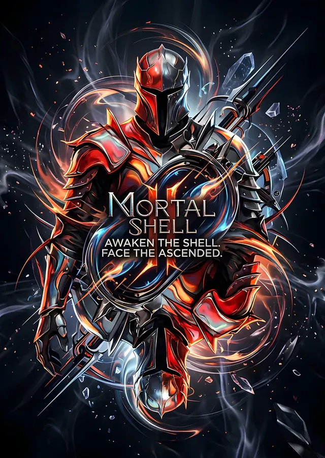 Mortal Shell: Kızıl Halkada Zırhlı Savaşçı metal tablo